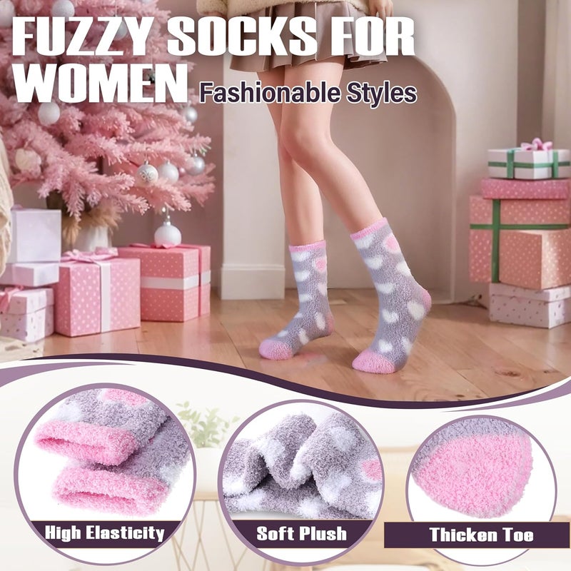 ANTSANG Womens Fuzzy Socks Fluffy Slipper Cozy Cabin Winter Soft Fleece Warm Comfy Thick Christmas Gift Socks - Image 2